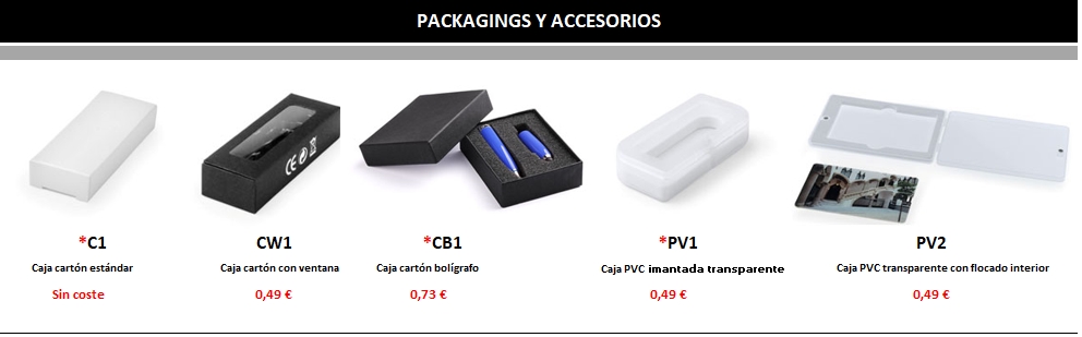 packaging usb personalizado