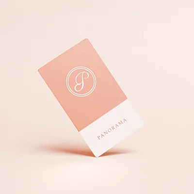 Tarjeta de acabado cobre / oro rosa