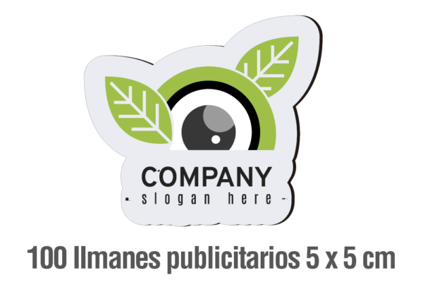 100 IMANES PUBLICITARIOS 5 X 5 CM