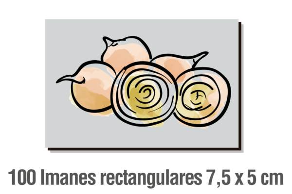 100 IMANES RECTANGULARES 7,5 X 5 CM