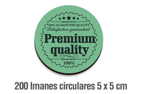 200 IMANES CIRCULARES 5 X 5 CM