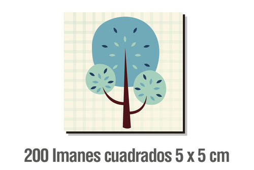 200 IMANES CUADRADOS 5 X 5 CM