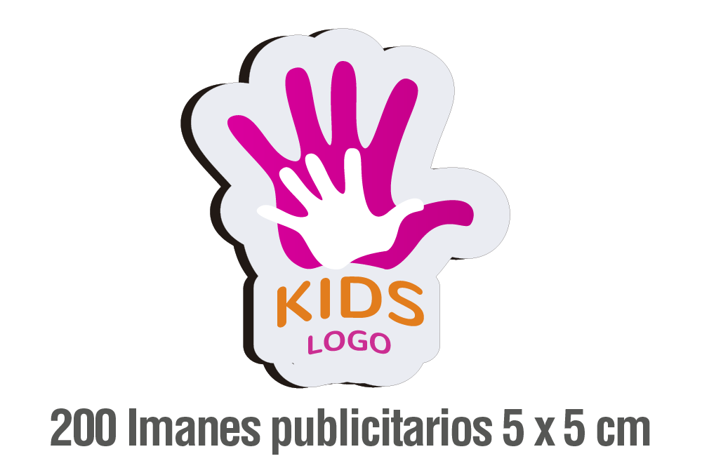 200 IMANES PUBLICITARIOS 5 X 5 CM
