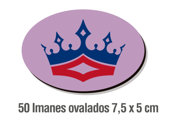50 IMANES OVALADOS 7,5 X 5 CM