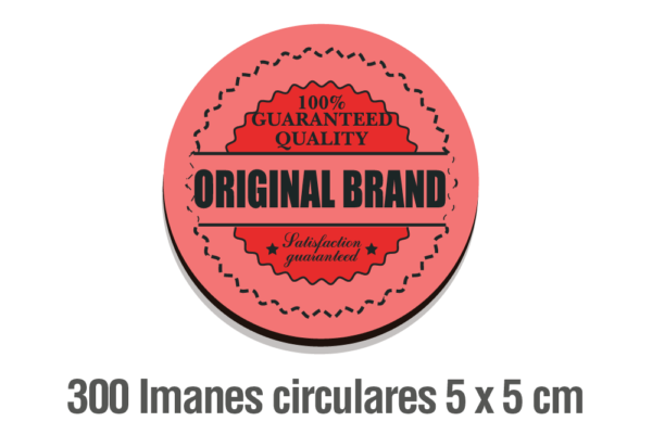 300 IMANES CIRCULARES 5 X 5 CM