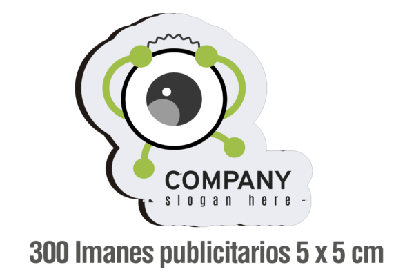 300 IMANES PUBLICITARIOS 5 X 5 CM