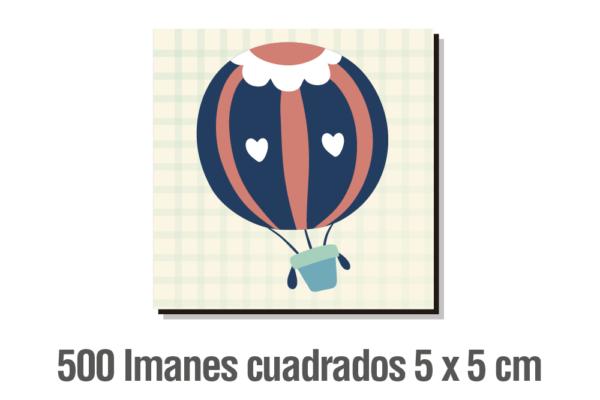 500 IMANES CUADRADOS 5 X 5 CM