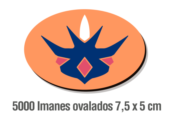 5.000 IMANES OVALADOS 7,5 X 5 CM