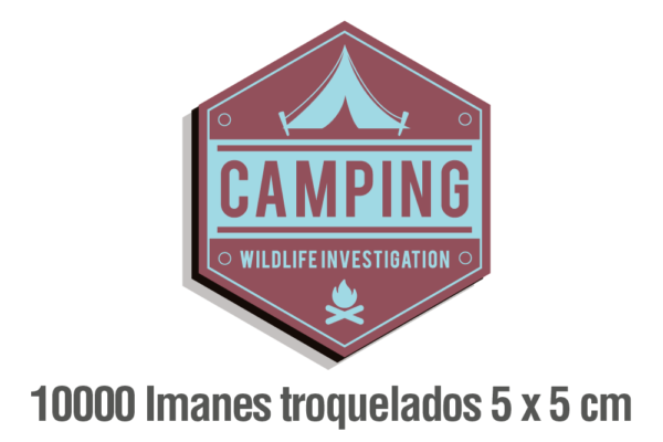 10.000 IMANES TROQUELADOS 5 X 5 CM