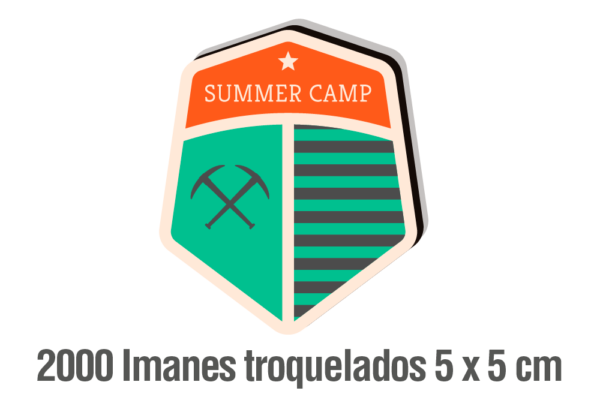 2.000 IMANES TROQUELADOS 5 X 5 CM