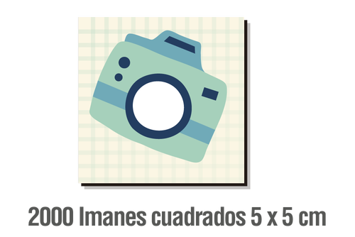 2.000 IMANES CUADRADOS 5 X 5 CM