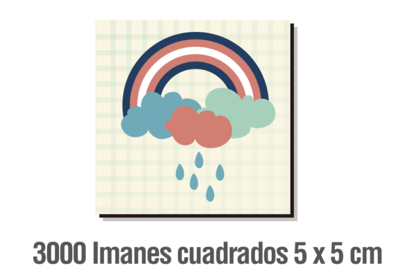 3.000 IMANES CUADRADOS 5 X 5 CM