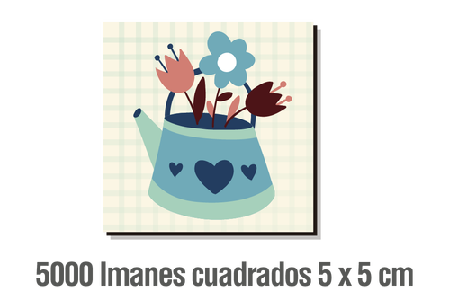 5.000 IMANES CUADRADOS 5 X 5 CM