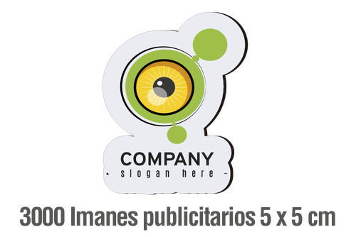 3.000 IMANES PUBLICITARIOS 5 X 5 CM