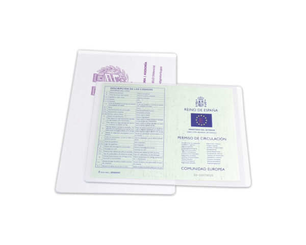 FUNDA PERMISO DE CIRCULACIÓN TRANSPARENTE, A5