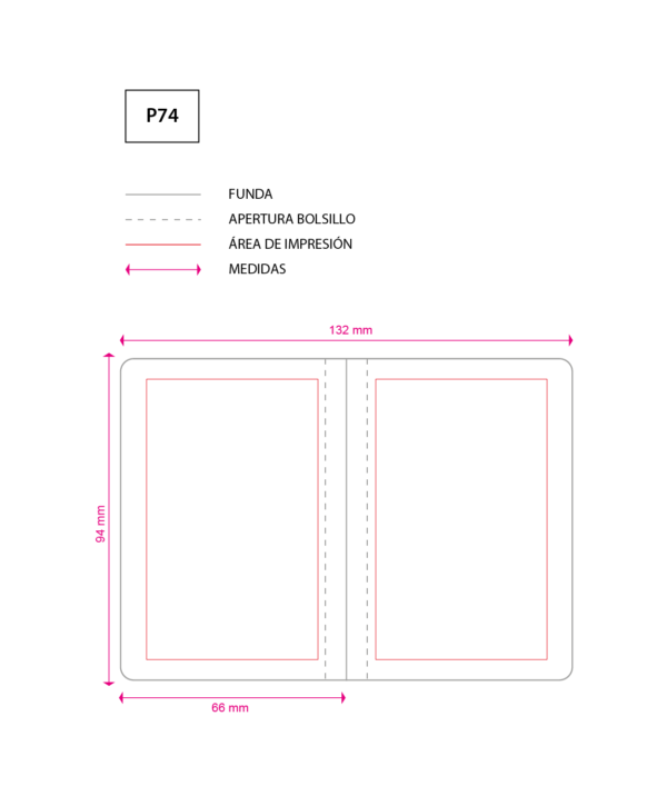 FUNDA TARJETERO DOBLE TRANSPARENTE - Imagen 2