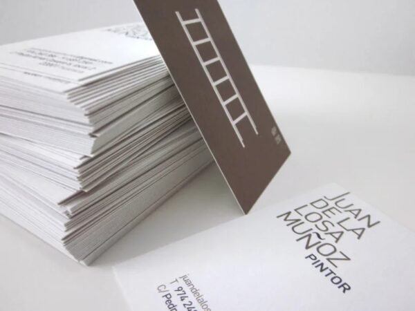Tarjetas de Visita Pintores Papel 350gr 8,5x5,5mm. - Imagen 2