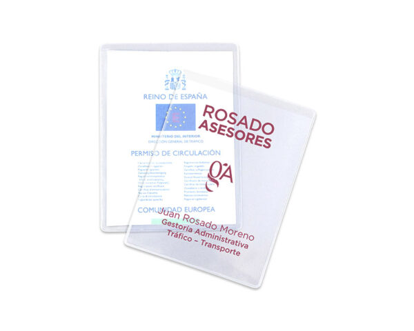 FUNDA PERMISO DE CIRCULACIÓN SIMPLE TRANSPARENTE, A6 - Imagen 2